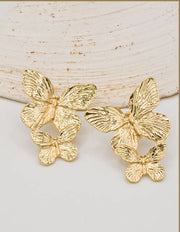 butterfly_earring_gold_finish_triple_wing_design_statement_jewellery