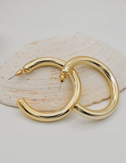 golden_charm_hoop_on_hoop_earrings lightweight statement earrings for women