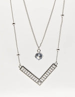 crystal charm initial necklace montreal canada minimalist jewellery