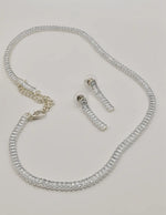 canadian silver jewelry set radiant elegance necklace and drop earrings perfect layering necklaces for women