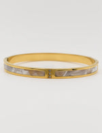 18K gold-plated bangle with protective evil eye styling