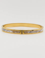 18K gold-plated bangle with protective evil eye styling