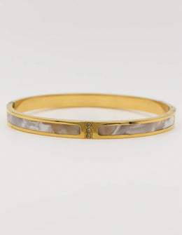 18K gold-plated bangle with protective evil eye styling