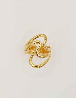 Triple Wave Dual Tone Rings for Women | Montreal Jewellery